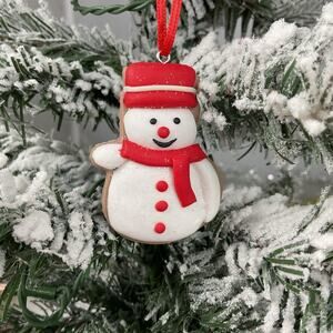 Christmas Tree Ornament-Festive Snowman Tree Cookie-The Bridge Collection